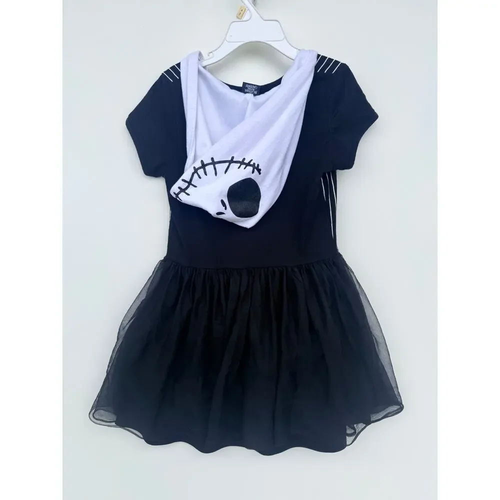 Disney Nightmare Before Christmas Jack Skellington Cosplay Dress -Girls Size 7/8 - Picture 2 of 12